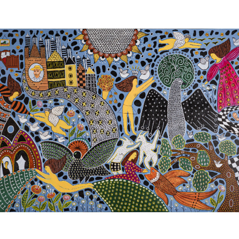 pintura da artista Manicómio Cláudia R Sampaio