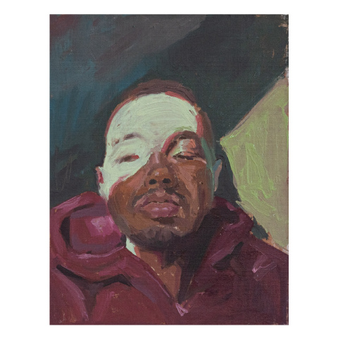 pintura auto-retrato do artista Manicómio Daniel Arthur