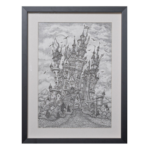 desenho do artista do Manicómio Zé dos Castelos